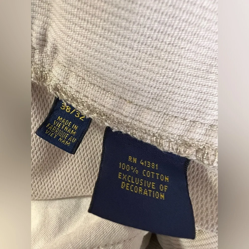 Polo Ralph‎ Lauren Pants Mens 38x32 Ivory  Corduroy Hampton Straight Leg
